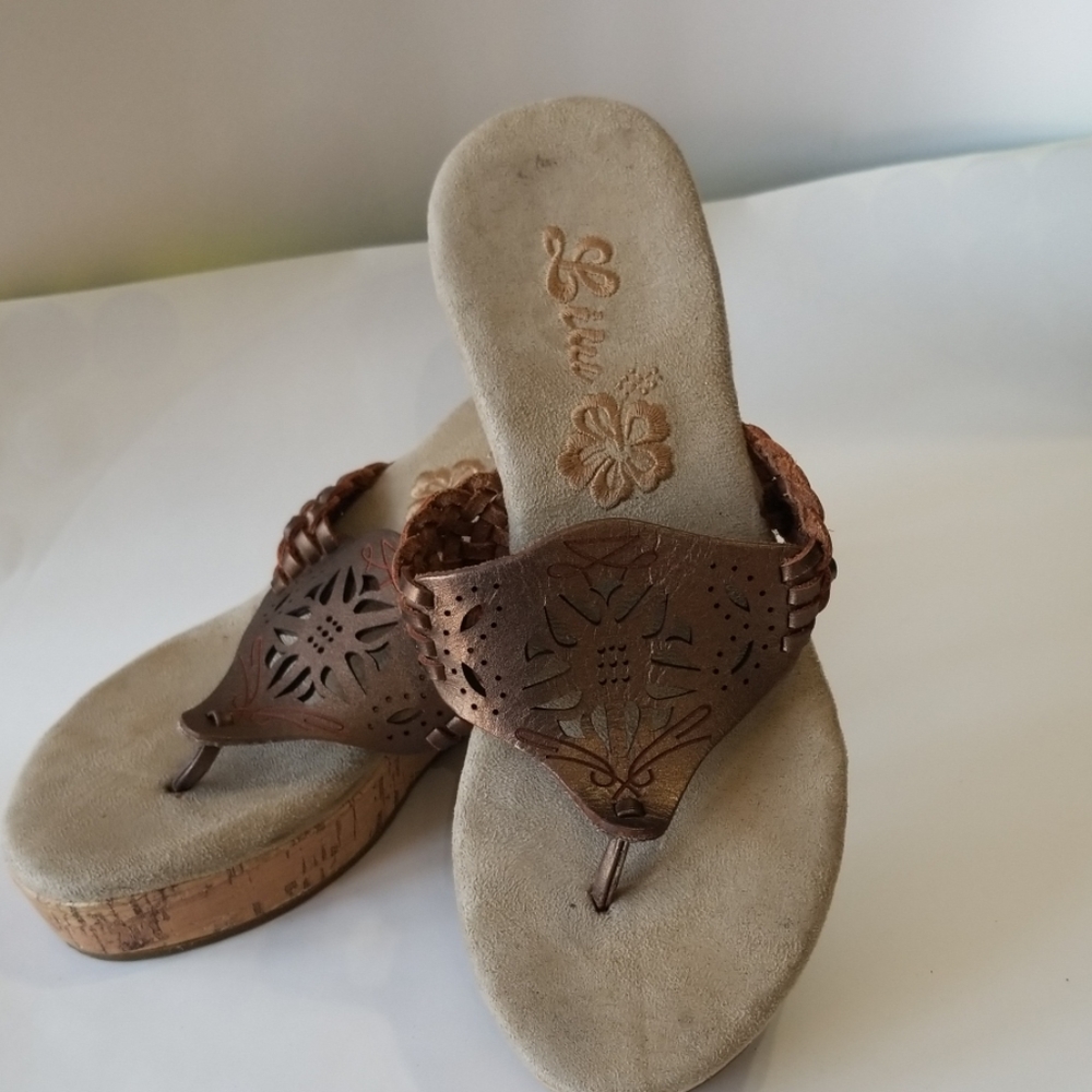New Lilu wedge sandals bronze